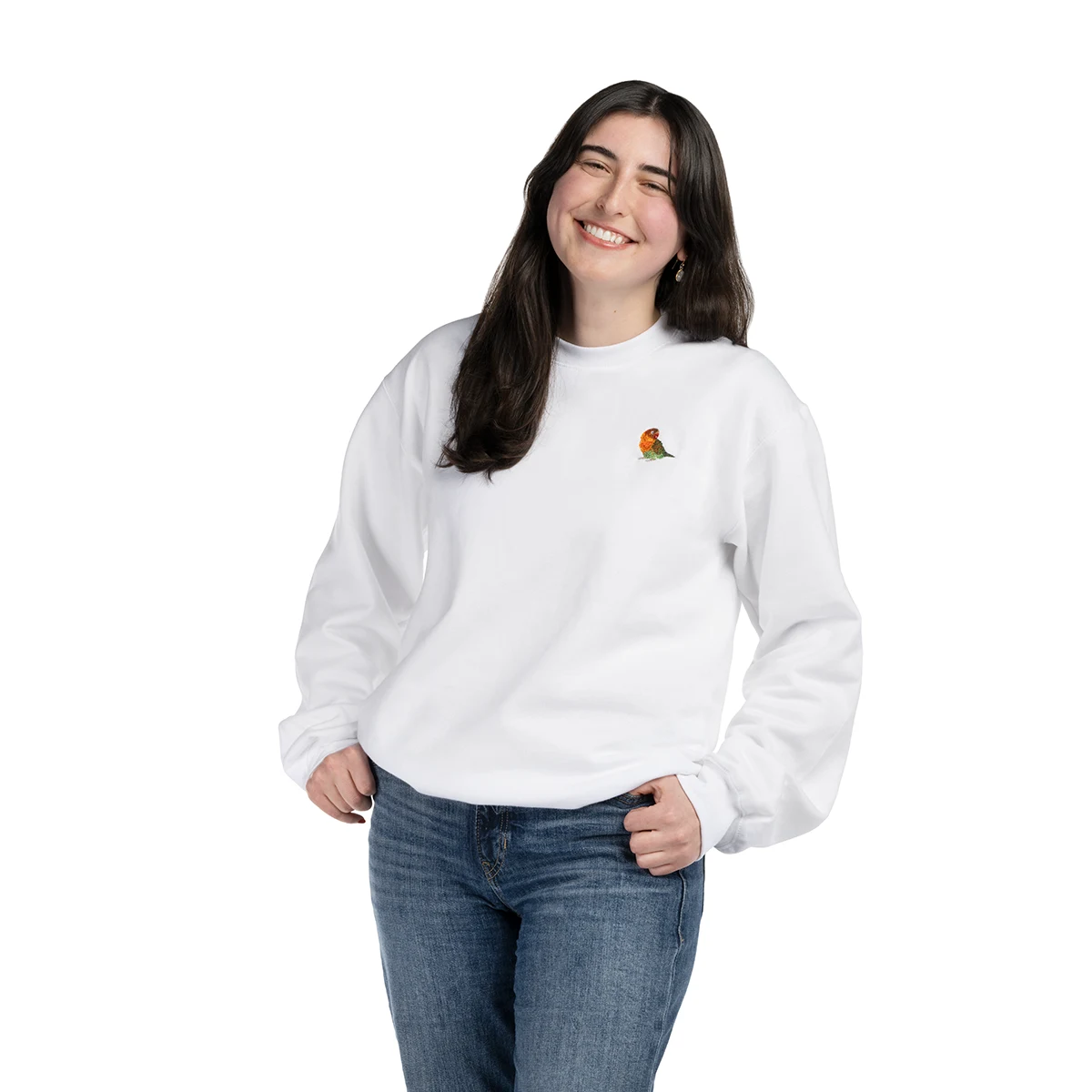 Women's White Crew Neck